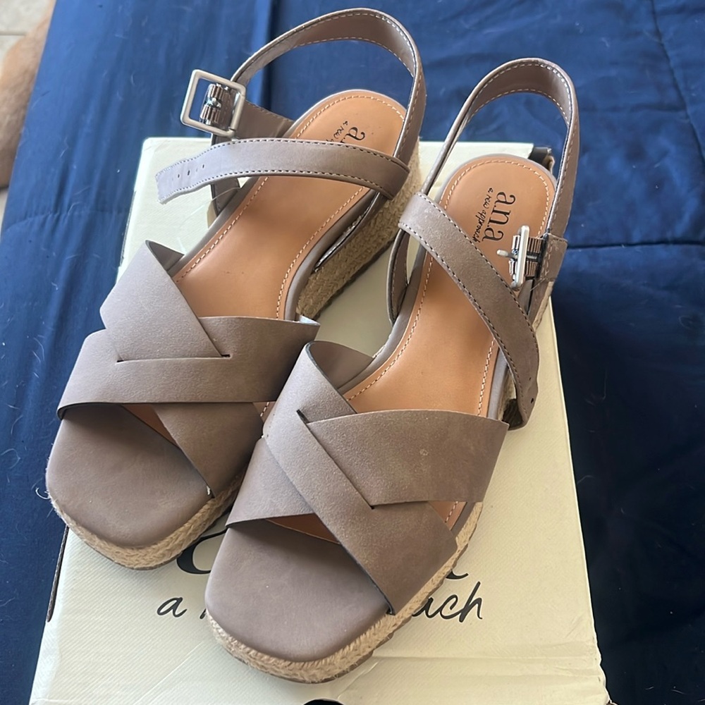 Brand new wedge sandals. Size 8.